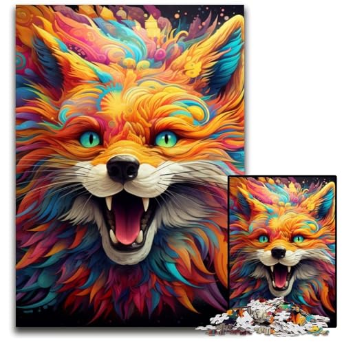 Buntes Art Fox-Puzzle mit 1000 Teilen, anspruchsvolles Denkspiel, Familienaktivität, Heimdekoration, 50x75cm/19,68x29,52 Zoll Buntes Art Fox-Puzzle mit 1000 Teilen, anspruchsvolles Denkspiel, Familienaktivität, Heimdekoration, 50x75cm/19,68x29,52 Zoll von MrChunlong
