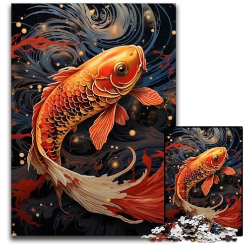 Buntes Art Koi-Puzzle für Erwachsene, 1000 Teile, Papppuzzle, anspruchsvolles Denkspiel für Teenager, Spaß für den Familienspielabend, 26x38cm/10,23x14,96 Zoll Buntes Art Koi-Puzzle für Erwachsene, 1000 Teile, Papppuzzle, anspruchsvolles Denkspiel für Teenager, Spaß für den Familienspielabend, 26x38cm/10,23x14,96 Zoll von MrChunlong