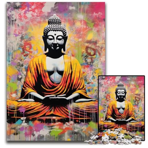Buntes Buddha-Puzzle mit 1000 Teilen für Erwachsene. Holzpuzzle. Entspannende Unterhaltung, Heimdekoration. 50x75cm/19,68x29,52 Zoll Buntes Buddha-Puzzle mit 1000 Teilen für Erwachsene. Holzpuzzle. Entspannende Unterhaltung, Heimdekoration. 50x75cm/19,68x29,52 Zoll von MrChunlong