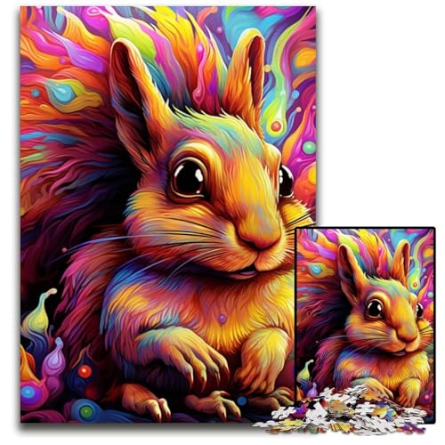 Buntes Eichhörnchen-Puzzle mit 1000 Teilen. Unmögliches Puzzle für Erwachsene. Ideal für Teenager und Sammler, Reisegeschenk, Familienaktivität, 26x38cm/10,23x14,96 Zoll Buntes Eichhörnchen-Puzzle mit 1000 Teilen. Unmögliches Puzzle für Erwachsene. Ideal für Teenager und Sammler, Reisegeschenk, Familienaktivität, 26x38cm/10,23x14,96 Zoll von MrChunlong