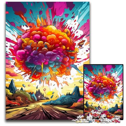 Buntes Explosions-Puzzle mit 1000 Teilen, Holzpuzzle für Erwachsene, anspruchsvolles Denkspiel – entspannendes Spielzeug für Teenager, 50x75cm/19,68x29,52 Zoll Buntes Explosions-Puzzle mit 1000 Teilen, Holzpuzzle für Erwachsene, anspruchsvolles Denkspiel – entspannendes Spielzeug für Teenager, 50x75cm/19,68x29,52 Zoll von MrChunlong