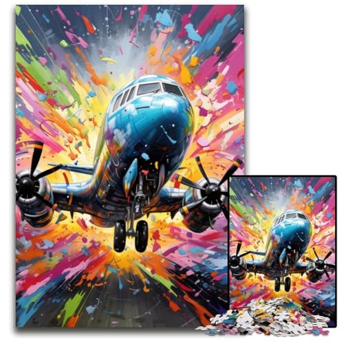 Buntes Flugzeug-Puzzle, 1000 Teile, Papp-Puzzle für Erwachsene, anspruchsvolles Denkspiel, entspannendes Spielzeug für Teenager, 26x38cm/10,23x14,96 Zoll Buntes Flugzeug-Puzzle, 1000 Teile, Papp-Puzzle für Erwachsene, anspruchsvolles Denkspiel, entspannendes Spielzeug für Teenager, 26x38cm/10,23x14,96 Zoll von MrChunlong