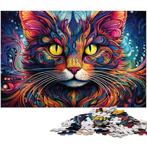 Buntes Katzen-Puzzle für Erwachsene, 1000-teiliges Puzzle für Erwachsene, Familie und Freunde, geeignet für Kinder ab 14 Jahren, 26x38cm/10,23x14,96 Zoll Buntes Katzen-Puzzle für Erwachsene, 1000-teiliges Puzzle für Erwachsene, Familie und Freunde, geeignet für Kinder ab 14 Jahren, 26x38cm/10,23x14,96 Zoll von MrChunlong