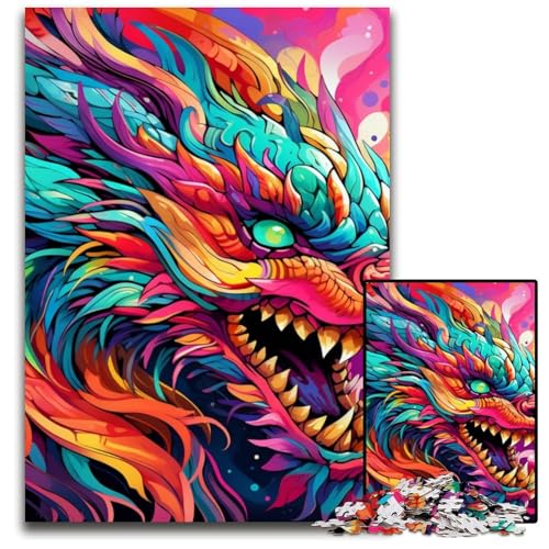 Buntes Kunst-Drachen-Puzzle 1000 Teile für Erwachsene. Anspruchsvolles Rätsel, Denksportaufgabe, Spiel für Erwachsene, interaktive Familienaktivität, 50x75cm/19,68x29,52 Zoll Buntes Kunst-Drachen-Puzzle 1000 Teile für Erwachsene. Anspruchsvolles Rätsel, Denksportaufgabe, Spiel für Erwachsene, interaktive Familienaktivität, 50x75cm/19,68x29,52 Zoll von MrChunlong
