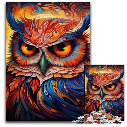 Buntes Kunst-Eulen-Puzzle, 1000 Teile, Holzpuzzle für Erwachsene, anspruchsvolles Denkspiel – entspannendes Spielzeug für Teenager, 50x75cm/19,68x29,52 Zoll Buntes Kunst-Eulen-Puzzle, 1000 Teile, Holzpuzzle für Erwachsene, anspruchsvolles Denkspiel – entspannendes Spielzeug für Teenager, 50x75cm/19,68x29,52 Zoll von MrChunlong