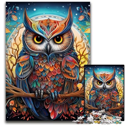 Buntes Kunst-Eulen-Puzzle, 1000 Teile, Papp-Puzzle für Erwachsene, für Teenager und Jugendliche, ideales Geburtstags, 26x38cm/10,23x14,96 Zoll Buntes Kunst-Eulen-Puzzle, 1000 Teile, Papp-Puzzle für Erwachsene, für Teenager und Jugendliche, ideales Geburtstags, 26x38cm/10,23x14,96 Zoll von MrChunlong