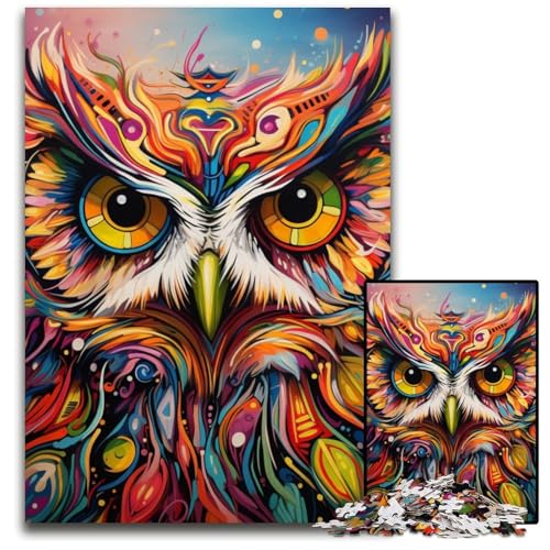 Buntes Kunst-Eulen-Puzzle 1000 Teile für Erwachsene, Puzzle für Erwachsene, DIY-Heimdekor-Geschenk, Denksportspiel, 26x38cm/10,23x14,96 Zoll Buntes Kunst-Eulen-Puzzle 1000 Teile für Erwachsene, Puzzle für Erwachsene, DIY-Heimdekor-Geschenk, Denksportspiel, 26x38cm/10,23x14,96 Zoll von MrChunlong