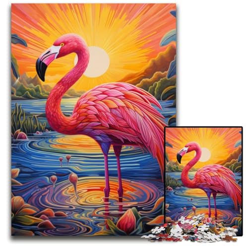 Buntes Kunst-Flamingo-Puzzle, 1000 Teile, Geschenke, Unmögliches Puzzle für Erwachsene, Herausforderndes Denkspiel für Teenager, Familienspaß, Interaktives Spiel, 26x38cm/10,23x14,96 Zoll Buntes Kunst-Flamingo-Puzzle, 1000 Teile, Geschenke, Unmögliches Puzzle für Erwachsene, Herausforderndes Denkspiel für Teenager, Familienspaß, Interaktives Spiel, 26x38cm/10,23x14,96 Zoll von MrChunlong