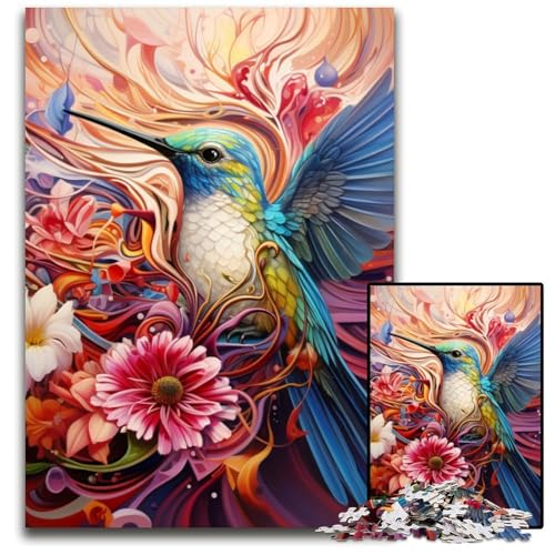 Buntes Kunst-Kolibri-Puzzle, 1000 Teile, Karton, Puzzle für Erwachsene, anspruchsvolles Denkspiel, entspannendes Spielzeug für Teenager, 26x38cm/10,23x14,96 Zoll Buntes Kunst-Kolibri-Puzzle, 1000 Teile, Karton, Puzzle für Erwachsene, anspruchsvolles Denkspiel, entspannendes Spielzeug für Teenager, 26x38cm/10,23x14,96 Zoll von MrChunlong