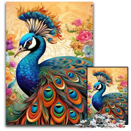 Buntes Kunst-Pfau-Puzzle, 1000 Teile, Papp-Puzzle für Erwachsene, anspruchsvolles Denkspiel, entspannendes Spielzeug für Teenager, 26x38cm/10,23x14,96 Zoll Buntes Kunst-Pfau-Puzzle, 1000 Teile, Papp-Puzzle für Erwachsene, anspruchsvolles Denkspiel, entspannendes Spielzeug für Teenager, 26x38cm/10,23x14,96 Zoll von MrChunlong