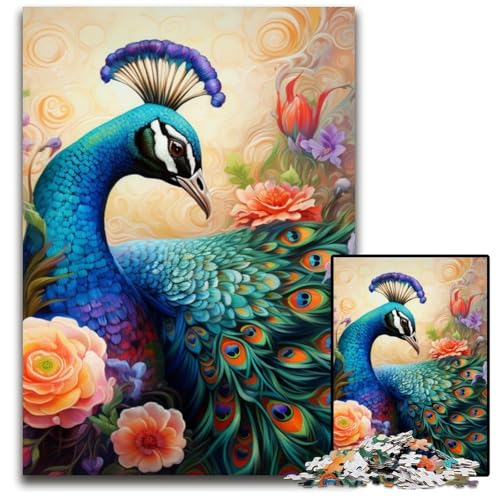 Buntes Kunst-Pfau-Puzzle mit 1000 Teilen. Anspruchsvolles Denkspiel, Familienaktivität, Heimdekoration, 50x75cm/19,68x29,52 Zoll Buntes Kunst-Pfau-Puzzle mit 1000 Teilen. Anspruchsvolles Denkspiel, Familienaktivität, Heimdekoration, 50x75cm/19,68x29,52 Zoll von MrChunlong