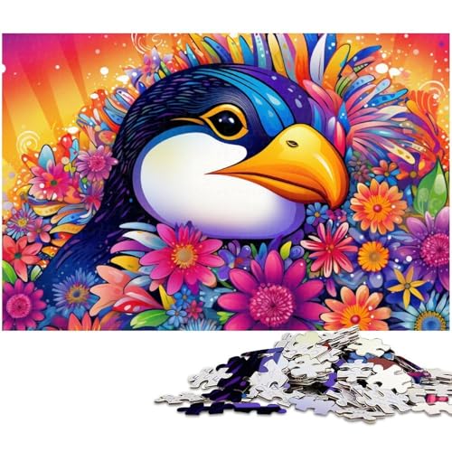 Buntes Kunst-Pinguin-Puzzle, 1000 Teile, Holzpuzzle für Erwachsene, für Teenager und Jugendliche, ideales Geburtstags, 50x75cm/19,68x29,52 Zoll Buntes Kunst-Pinguin-Puzzle, 1000 Teile, Holzpuzzle für Erwachsene, für Teenager und Jugendliche, ideales Geburtstags, 50x75cm/19,68x29,52 Zoll von MrChunlong
