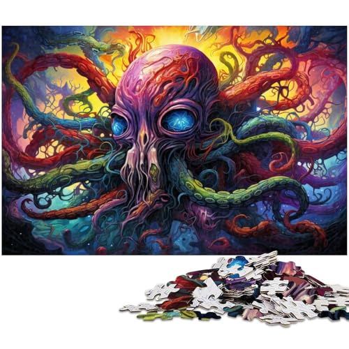 Buntes Oktopus-Monster-Puzzle, 1000 Teile, Papp-Puzzle für Erwachsene, für Teenager und Jugendliche, ideales Geburtstags, 26x38cm/10,23x14,96 Zoll Buntes Oktopus-Monster-Puzzle, 1000 Teile, Papp-Puzzle für Erwachsene, für Teenager und Jugendliche, ideales Geburtstags, 26x38cm/10,23x14,96 Zoll von MrChunlong
