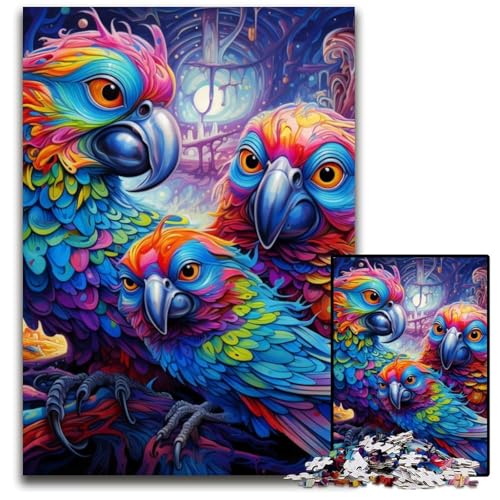 Buntes Papageien-Puzzle 1000 Teile für Erwachsene, Puzzle für Erwachsene, DIY-Heimdekor-Geschenk, Denksportspiel, 26x38cm/10,23x14,96 Zoll Buntes Papageien-Puzzle 1000 Teile für Erwachsene, Puzzle für Erwachsene, DIY-Heimdekor-Geschenk, Denksportspiel, 26x38cm/10,23x14,96 Zoll von MrChunlong