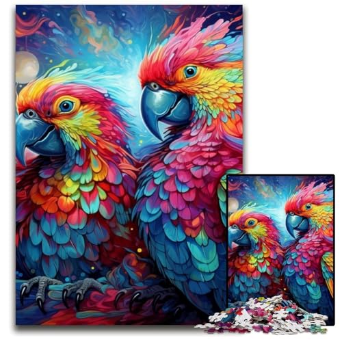 Buntes Papageien-Puzzle 1000 Teile für Erwachsene, anspruchsvolle Puzzles, anspruchsvolles DIY-Denkspiel für Teenager, 50x75cm/19,68x29,52 Zoll Buntes Papageien-Puzzle 1000 Teile für Erwachsene, anspruchsvolle Puzzles, anspruchsvolles DIY-Denkspiel für Teenager, 50x75cm/19,68x29,52 Zoll von MrChunlong