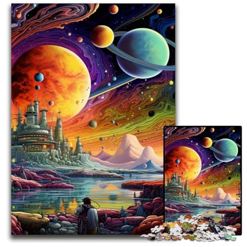 Buntes Planeten-Puzzle, 1000 Teile, für Erwachsene, anspruchsvolle Rätsel, Denksportaufgabe, Spiel für Erwachsene, interaktive Familienaktivität, 26x38cm/10,23x14,96 Zoll Buntes Planeten-Puzzle, 1000 Teile, für Erwachsene, anspruchsvolle Rätsel, Denksportaufgabe, Spiel für Erwachsene, interaktive Familienaktivität, 26x38cm/10,23x14,96 Zoll von MrChunlong