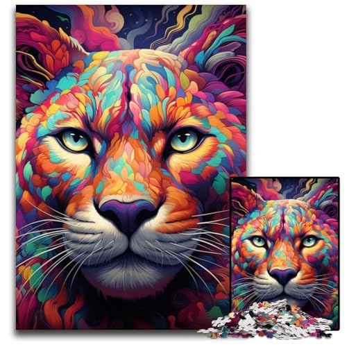 Buntes Puma-Puzzle mit 1000 Teilen für Erwachsene. Unmögliches Puzzle für Erwachsene Heimdekoration. 26x38cm/10,23x14,96 Zoll Buntes Puma-Puzzle mit 1000 Teilen für Erwachsene. Unmögliches Puzzle für Erwachsene Heimdekoration. 26x38cm/10,23x14,96 Zoll von MrChunlong
