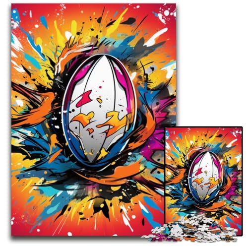 Buntes Rugby-Puzzle mit 1000 Teilen für Erwachsene. Schwierige Puzzles für Erwachsene Heimdekoration. 50x75cm/19,68x29,52 Zoll Buntes Rugby-Puzzle mit 1000 Teilen für Erwachsene. Schwierige Puzzles für Erwachsene Heimdekoration. 50x75cm/19,68x29,52 Zoll von MrChunlong