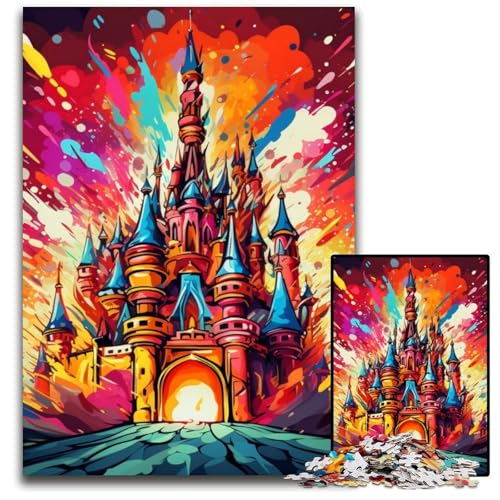Buntes Schloss-Puzzle, 1000 Teile, Holzpuzzle für Erwachsene, anspruchsvolles Denkspiel – entspannendes Spielzeug für Teenager, 50x75cm/19,68x29,52 Zoll Buntes Schloss-Puzzle, 1000 Teile, Holzpuzzle für Erwachsene, anspruchsvolles Denkspiel – entspannendes Spielzeug für Teenager, 50x75cm/19,68x29,52 Zoll von MrChunlong