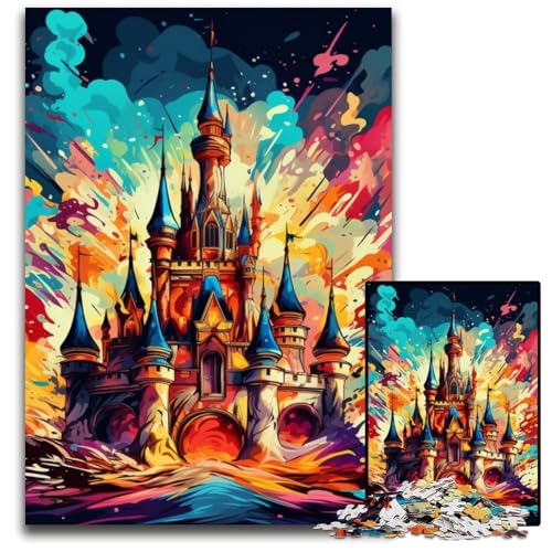 Buntes Schloss-Puzzle für Erwachsene, 1000-teiliges Puzzle für Erwachsene, Familie und Freunde, geeignet für Kinder ab 14 Jahren, 50x75cm/19,68x29,52 Zoll Buntes Schloss-Puzzle für Erwachsene, 1000-teiliges Puzzle für Erwachsene, Familie und Freunde, geeignet für Kinder ab 14 Jahren, 50x75cm/19,68x29,52 Zoll von MrChunlong