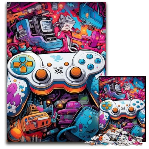 Buntes Spiel, 1000-teiliges Puzzle für Erwachsene, schwierige Puzzles für Erwachsene, Heimdekoration, 26x38cm/10,23x14,96 Zoll von MrChunlong
