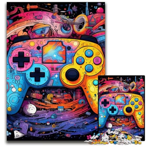 Buntes Spiel-Puzzle 1000 Teile für Erwachsene, Puzzle für Erwachsene, DIY-Heimdekor-Geschenk, Denksportspiel, 50x75cm/19,68x29,52 Zoll Buntes Spiel-Puzzle 1000 Teile für Erwachsene, Puzzle für Erwachsene, DIY-Heimdekor-Geschenk, Denksportspiel, 50x75cm/19,68x29,52 Zoll von MrChunlong