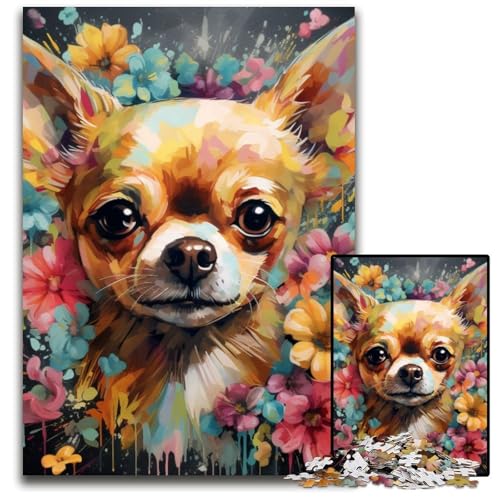 Chihuahua-Puzzle, 1000 Teile, für Erwachsene, Papppuzzle, anspruchsvolles Denkspiel für Teenager, Spaß für den Familienspielabend, 26x38cm/10,23x14,96 Zoll Chihuahua-Puzzle, 1000 Teile, für Erwachsene, Papppuzzle, anspruchsvolles Denkspiel für Teenager, Spaß für den Familienspielabend, 26x38cm/10,23x14,96 Zoll von MrChunlong