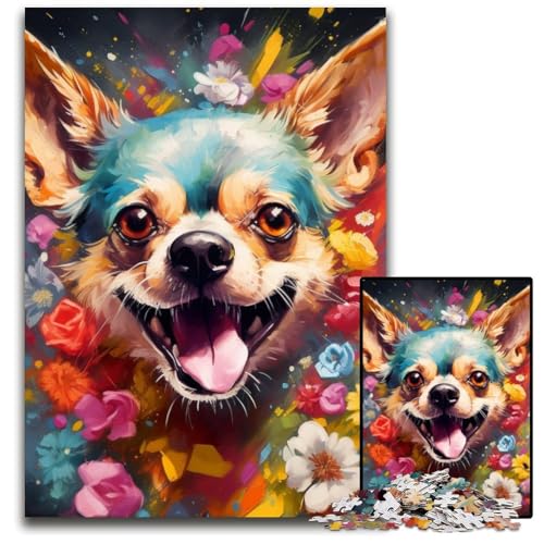 Chihuahua-Puzzle für Erwachsene, 1000-teiliges Papppuzzle, anspruchsvolles Denkspiel für Teenager, Spaß für den Familienspieleabend, 26x38cm/10,23x14,96 Zoll Chihuahua-Puzzle für Erwachsene, 1000-teiliges Papppuzzle, anspruchsvolles Denkspiel für Teenager, Spaß für den Familienspieleabend, 26x38cm/10,23x14,96 Zoll von MrChunlong
