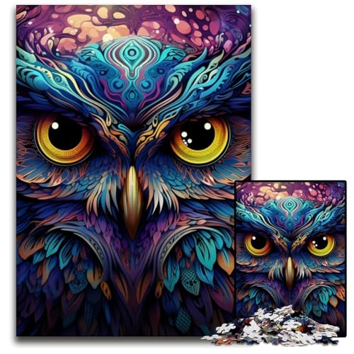 Color Owl 1000-teiliges Puzzle, anspruchsvolles Denkspiel, Familienaktivität, Heimdekoration, 26x38cm/10,23x14,96 Zoll Color Owl 1000-teiliges Puzzle, anspruchsvolles Denkspiel, Familienaktivität, Heimdekoration, 26x38cm/10,23x14,96 Zoll von MrChunlong