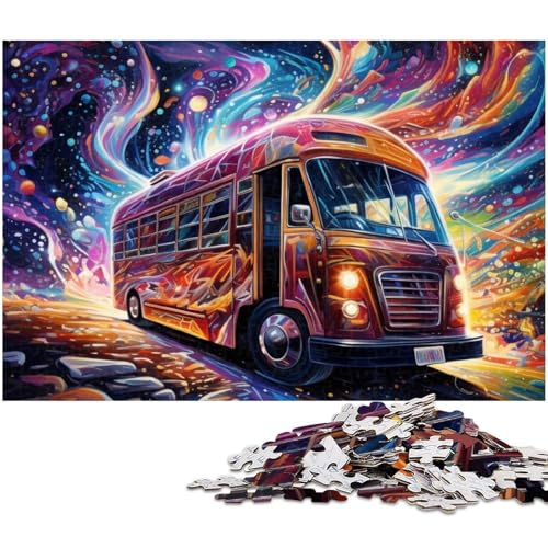 Colour Art Bus 1000-teiliges Puzzle aus Karton, Puzzles für Erwachsene, anspruchsvolles Denkspiel, entspannendes Spielzeug für Teenager, 26x38cm/10,23x14,96 Zoll Colour Art Bus 1000-teiliges Puzzle aus Karton, Puzzles für Erwachsene, anspruchsvolles Denkspiel, entspannendes Spielzeug für Teenager, 26x38cm/10,23x14,96 Zoll von MrChunlong