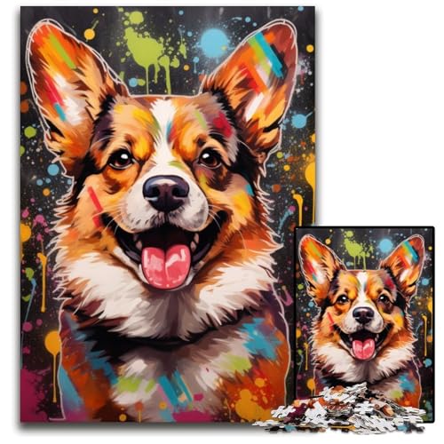 Corgi-Puzzle 1000 Teile für Erwachsene, anspruchsvolle Puzzles, anspruchsvolles DIY-Denkspiel für Teenager, 26x38cm/10,23x14,96 Zoll Corgi-Puzzle 1000 Teile für Erwachsene, anspruchsvolle Puzzles, anspruchsvolles DIY-Denkspiel für Teenager, 26x38cm/10,23x14,96 Zoll von MrChunlong