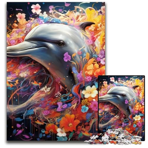 Delphin-Puzzle, 1000 Teile, Karton, Puzzle für Erwachsene, anspruchsvolles Denkspiel, entspannendes Spielzeug für Teenager, 26x38cm/10,23x14,96 Zoll Delphin-Puzzle, 1000 Teile, Karton, Puzzle für Erwachsene, anspruchsvolles Denkspiel, entspannendes Spielzeug für Teenager, 26x38cm/10,23x14,96 Zoll von MrChunlong