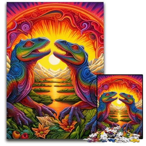Dinosaurier-Kunst-Puzzle 1000 Teile für Erwachsene, anspruchsvolle Rätsel, Denksportaufgabe, Spiel für Erwachsene, interaktive Familienaktivität, 50x75cm/19,68x29,52 Zoll Dinosaurier-Kunst-Puzzle 1000 Teile für Erwachsene, anspruchsvolle Rätsel, Denksportaufgabe, Spiel für Erwachsene, interaktive Familienaktivität, 50x75cm/19,68x29,52 Zoll von MrChunlong