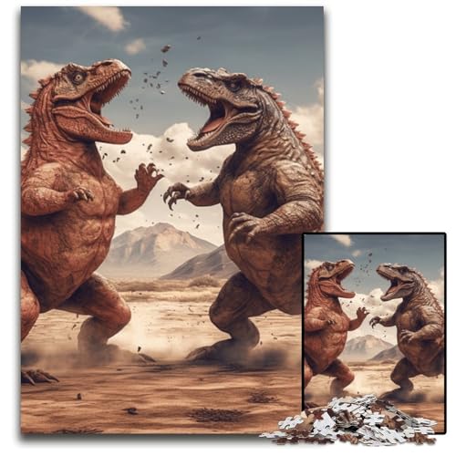 Dinosaurier-Puzzle für Erwachsene, 1000-teiliges Holzpuzzle für Erwachsene, anspruchsvolles Denkspiel für Teenager, Spaß für den Familienspieleabend, 50x75cm/19,68x29,52 Zoll Dinosaurier-Puzzle für Erwachsene, 1000-teiliges Holzpuzzle für Erwachsene, anspruchsvolles Denkspiel für Teenager, Spaß für den Familienspieleabend, 50x75cm/19,68x29,52 Zoll von MrChunlong