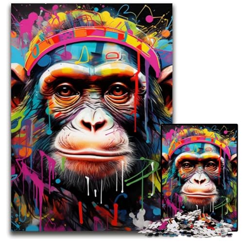 Erdmännchen-Graffiti, 1000-teiliges Puzzle, Holzpuzzle für Erwachsene, anspruchsvolles Denkspiel – entspannendes Spielzeug für Teenager, 50x75cm/19,68x29,52 Zoll Erdmännchen-Graffiti, 1000-teiliges Puzzle, Holzpuzzle für Erwachsene, anspruchsvolles Denkspiel – entspannendes Spielzeug für Teenager, 50x75cm/19,68x29,52 Zoll von MrChunlong