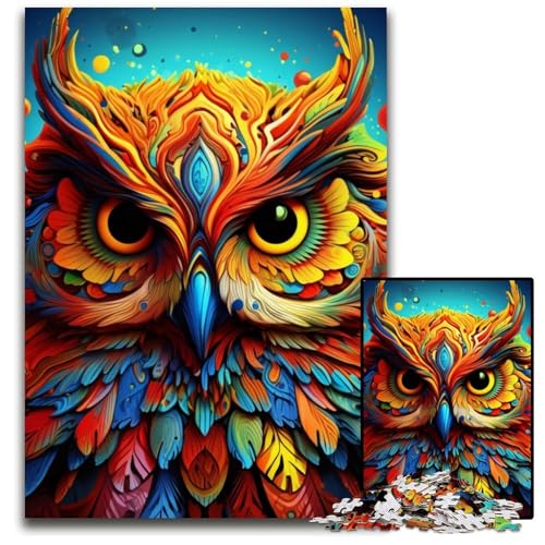 Eule 1000-teiliges Puzzle aus Pappe, Puzzle für Erwachsene, anspruchsvolles Denkspiel, entspannendes Spielzeug für Teenager, 26x38cm/10,23x14,96 Zoll Eule 1000-teiliges Puzzle aus Pappe, Puzzle für Erwachsene, anspruchsvolles Denkspiel, entspannendes Spielzeug für Teenager, 26x38cm/10,23x14,96 Zoll von MrChunlong
