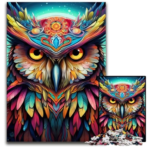 Eulen-Puzzle, 1000 Teile, anspruchsvolles Denkspiel, Familienaktivität, Heimdekoration, 26x38cm/10,23x14,96 Zoll Eulen-Puzzle, 1000 Teile, anspruchsvolles Denkspiel, Familienaktivität, Heimdekoration, 26x38cm/10,23x14,96 Zoll von MrChunlong