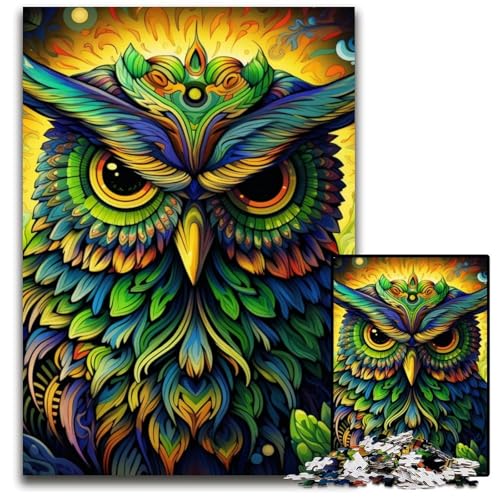 Eulen-Puzzle 1000 Teile für Erwachsene, Holzpuzzle für Erwachsene, ideales DIY-Dekor und Denksport-Geschenk, 50x75cm/19,68x29,52 Zoll Eulen-Puzzle 1000 Teile für Erwachsene, Holzpuzzle für Erwachsene, ideales DIY-Dekor und Denksport-Geschenk, 50x75cm/19,68x29,52 Zoll von MrChunlong