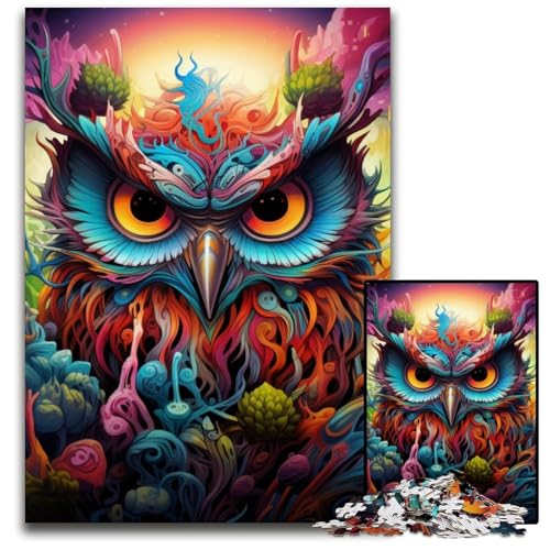 Eulen-Puzzle 1000 Teile für Erwachsene, Holzpuzzle für Erwachsene, ideales DIY-Dekor und Denksport-Geschenk, 50x75cm/19,68x29,52 Zoll Eulen-Puzzle 1000 Teile für Erwachsene, Holzpuzzle für Erwachsene, ideales DIY-Dekor und Denksport-Geschenk, 50x75cm/19,68x29,52 Zoll von MrChunlong