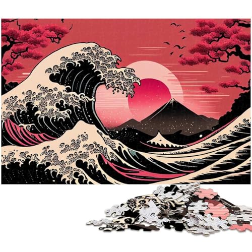 Fantasie-Puzzle mit japanischen Wellen, 1000 Teile, Papppuzzle für Erwachsene, für Teenager und Jugendliche, ideales Geburtstags, 26x38cm/10,23x14,96 Zoll Fantasie-Puzzle mit japanischen Wellen, 1000 Teile, Papppuzzle für Erwachsene, für Teenager und Jugendliche, ideales Geburtstags, 26x38cm/10,23x14,96 Zoll von MrChunlong