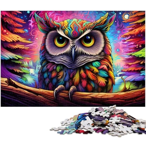 Fantasy Art Owl 1000-teiliges Puzzle für Erwachsene, Holzpuzzle, entspannende Unterhaltung, Heimdekoration, 50x75cm/19,68x29,52 Zoll Fantasy Art Owl 1000-teiliges Puzzle für Erwachsene, Holzpuzzle, entspannende Unterhaltung, Heimdekoration, 50x75cm/19,68x29,52 Zoll von MrChunlong