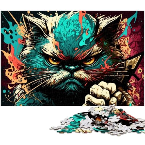 Fantasy Cat 1000-teiliges Puzzle, Holzpuzzle für Erwachsene, anspruchsvolles Denkspiel – entspannendes Spielzeug für Teenager, 50x75cm/19,68x29,52 Zoll Fantasy Cat 1000-teiliges Puzzle, Holzpuzzle für Erwachsene, anspruchsvolles Denkspiel – entspannendes Spielzeug für Teenager, 50x75cm/19,68x29,52 Zoll von MrChunlong
