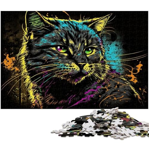 Fantasy Cat 1000-teiliges Puzzle aus Pappe, Puzzle für Erwachsene, anspruchsvolles Denkspiel, entspannendes Spielzeug für Teenager, 26x38cm/10,23x14,96 Zoll Fantasy Cat 1000-teiliges Puzzle aus Pappe, Puzzle für Erwachsene, anspruchsvolles Denkspiel, entspannendes Spielzeug für Teenager, 26x38cm/10,23x14,96 Zoll von MrChunlong