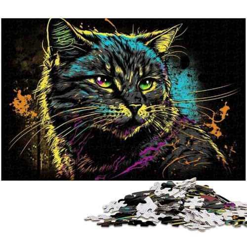 Fantasy-Katzen-Puzzle, 1000 Teile, für Erwachsene, Puzzle, perfekt für Familienfeiern, Geburtstage, Feiertage, 50x75cm/19,68x29,52 Zoll Fantasy-Katzen-Puzzle, 1000 Teile, für Erwachsene, Puzzle, perfekt für Familienfeiern, Geburtstage, Feiertage, 50x75cm/19,68x29,52 Zoll von MrChunlong
