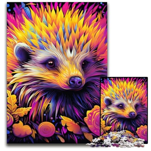Farbiges Igel-Puzzle, 1000 Teile, für Erwachsene, anspruchsvolle Rätsel, Denksportaufgabe, Spiel für Erwachsene, interaktive Familienaktivität, 50x75cm/19,68x29,52 Zoll Farbiges Igel-Puzzle, 1000 Teile, für Erwachsene, anspruchsvolle Rätsel, Denksportaufgabe, Spiel für Erwachsene, interaktive Familienaktivität, 50x75cm/19,68x29,52 Zoll von MrChunlong