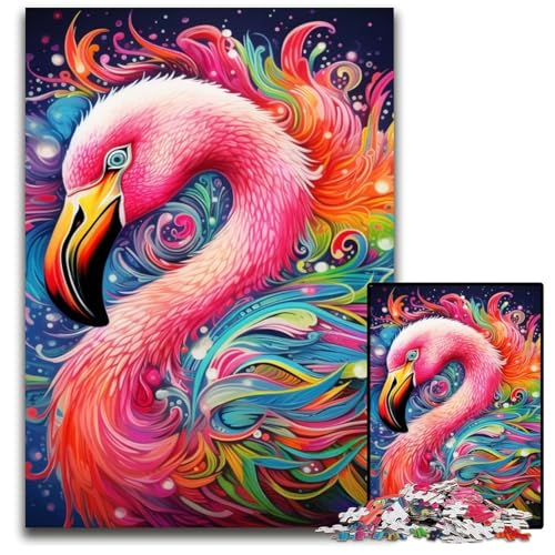Flamingo-Puzzle, 1000 Teile, für Erwachsene, Holzpuzzle, ideal für Teenager und Sammler, Reisegeschenk, Familienaktivität, 50x75cm/19,68x29,52 Zoll Flamingo-Puzzle, 1000 Teile, für Erwachsene, Holzpuzzle, ideal für Teenager und Sammler, Reisegeschenk, Familienaktivität, 50x75cm/19,68x29,52 Zoll von MrChunlong
