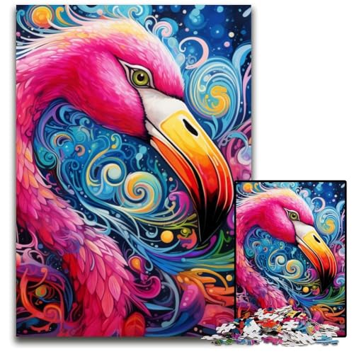 Flamingo-Puzzle mit 1000 Teilen, anspruchsvolles Denkspiel, Familienaktivität, Heimdekoration, 26x38cm/10,23x14,96 Zoll von MrChunlong