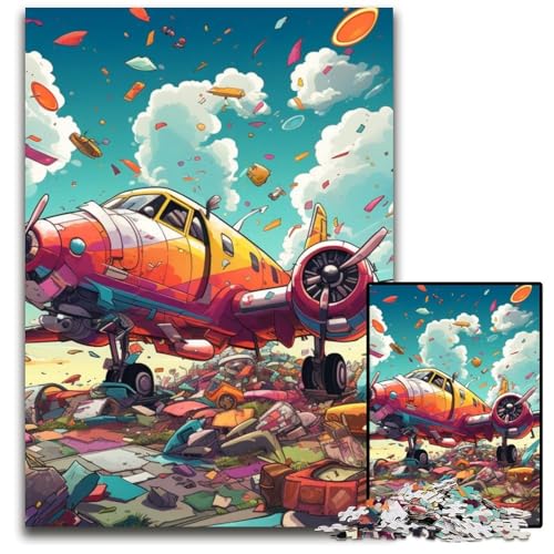 Flugzeugkunst-Puzzle, 1000 Teile, Holzpuzzle für Erwachsene, anspruchsvolles Denkspiel – entspannendes Spielzeug für Teenager, 50x75cm/19,68x29,52 Zoll Flugzeugkunst-Puzzle, 1000 Teile, Holzpuzzle für Erwachsene, anspruchsvolles Denkspiel – entspannendes Spielzeug für Teenager, 50x75cm/19,68x29,52 Zoll von MrChunlong