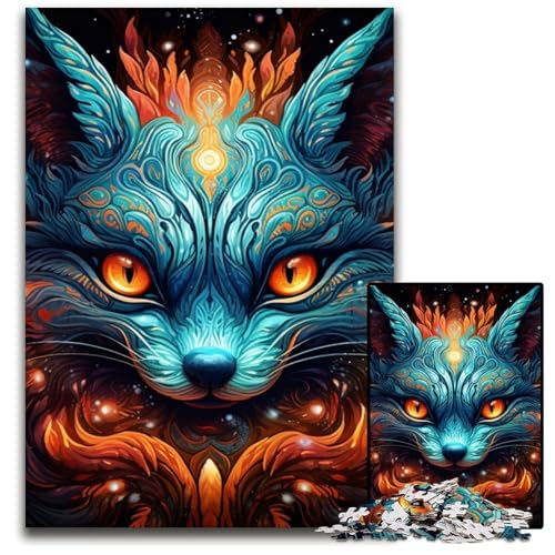 Fuchs-Puzzle, 1000 Teile, für Erwachsene, anspruchsvolles Rätsel, Denksportaufgabe, Spiel für Erwachsene, interaktive Familienaktivität, 50x75cm/19,68x29,52 Zoll von MrChunlong