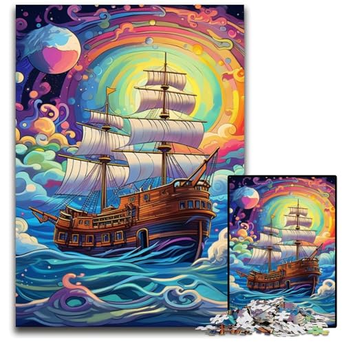 Galaxy Piratenschiff-Puzzle, 1000 Teile, anspruchsvolles Denkspiel, Familienaktivität, Heimdekoration, 50x75cm/19,68x29,52 Zoll Galaxy Piratenschiff-Puzzle, 1000 Teile, anspruchsvolles Denkspiel, Familienaktivität, Heimdekoration, 50x75cm/19,68x29,52 Zoll von MrChunlong